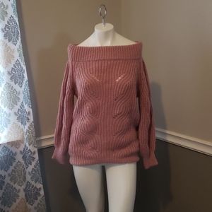 NWOT Vine & Love off the shoulder sweater